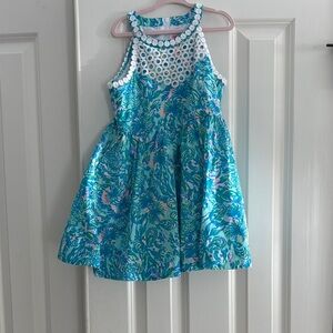 Lilly Pulitzer Floral Blue & Pink Kids Dress